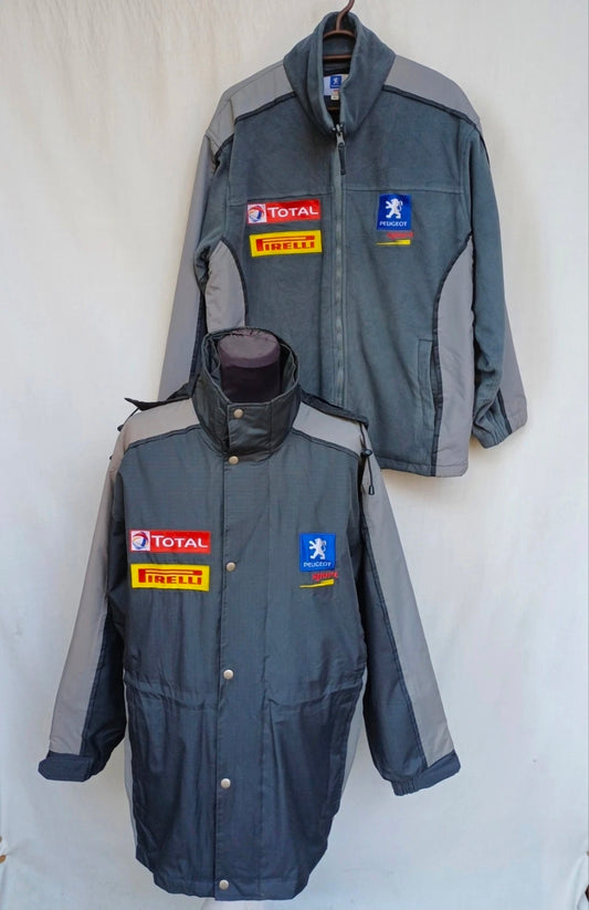 Peugeot Sport Full Zip Racing Jacket W/Removable Fleece Lining Mens M