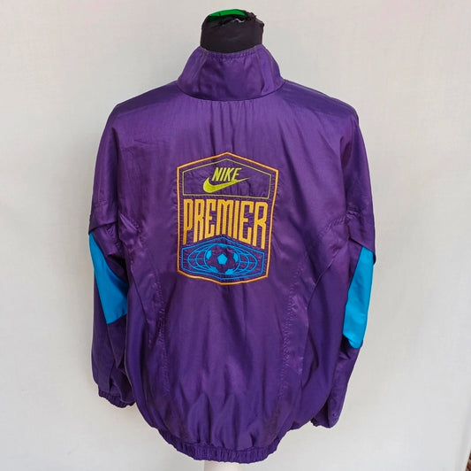 Vintage Nike Premier Big Logo Windbreaker Track Top Jacket Mens L
