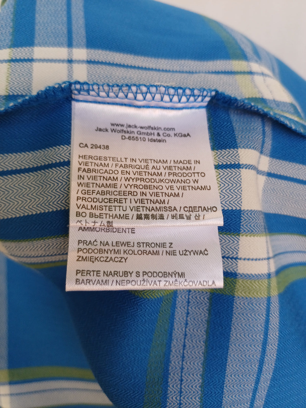 Jack Wolfskin Plaid Outdoor Button-Up shirt Mens L