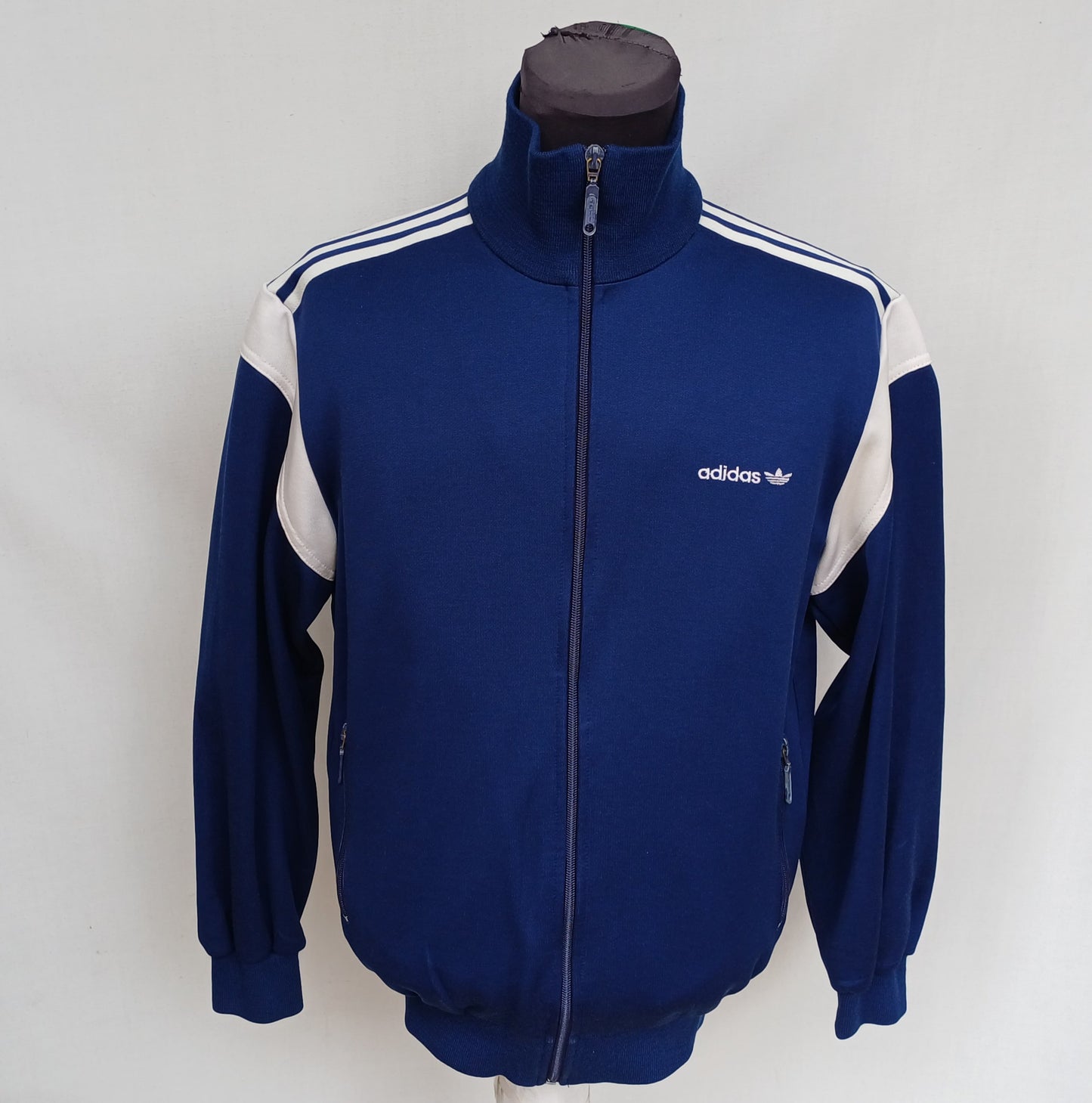 Vintage 90s Adidas Zip Track Top Jacket Striped Mens M