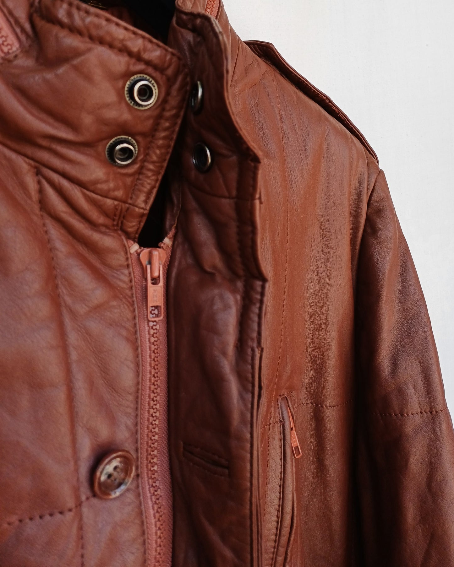 Angelo Litrico Cowhide Leather Long Coat Mens EU 54