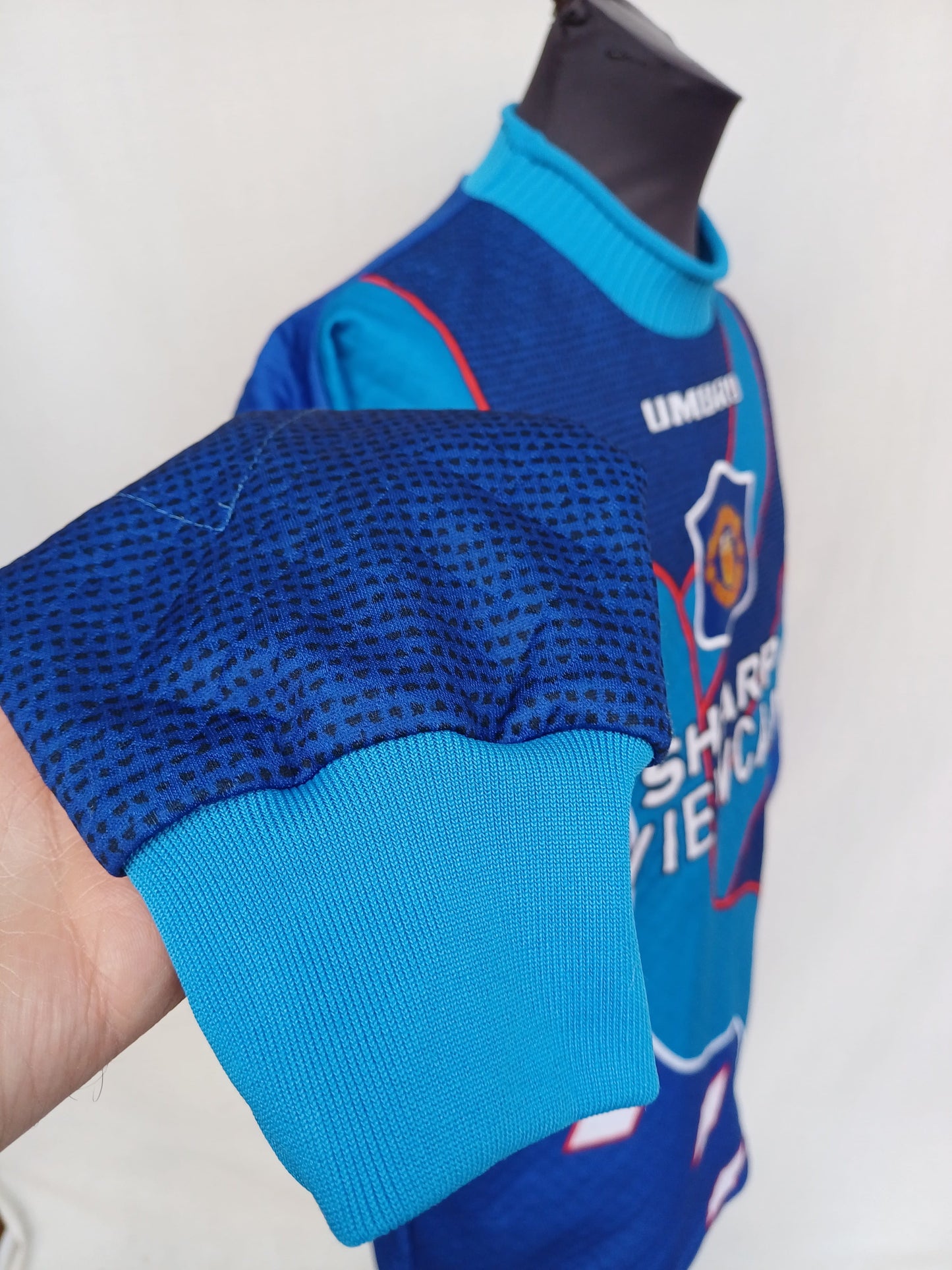 Manchester United 1995/97 Goalkeeper Umbro Football Shirt Size Youth Fits Mens S