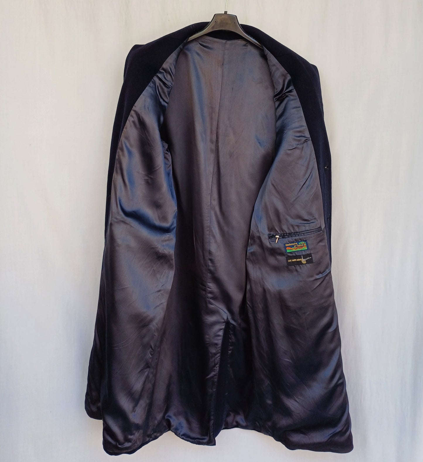Luc Saint Alban Mens Wool/Cashmere Button Long Coat Overcoat Size EU 50