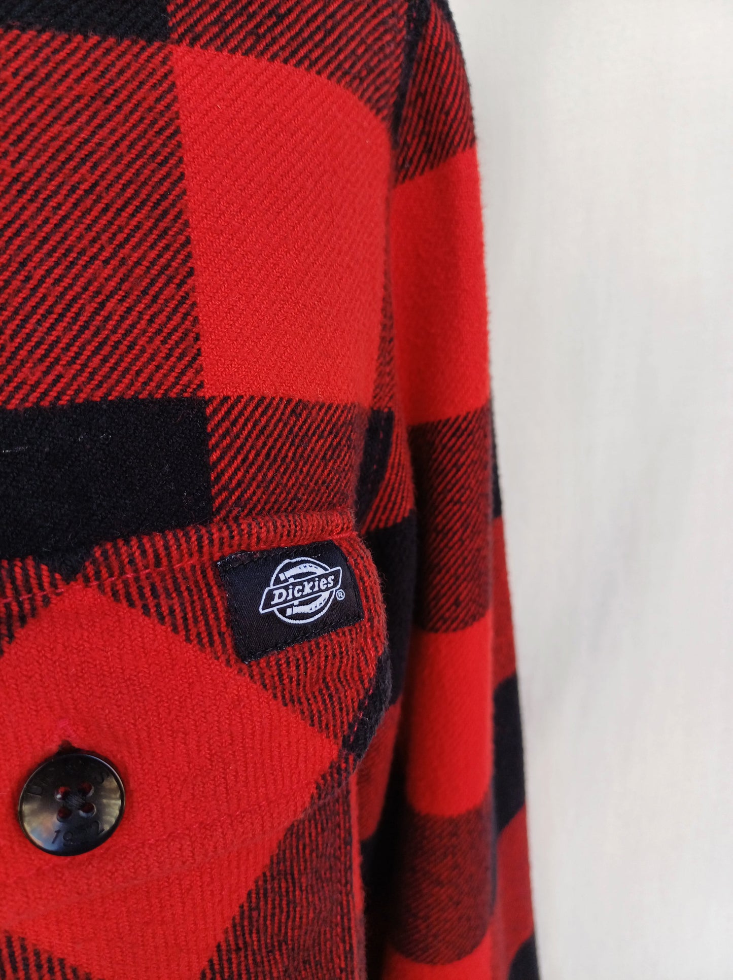 Dickies Plaid Cotton Button Up Flannel Shirt Mens M