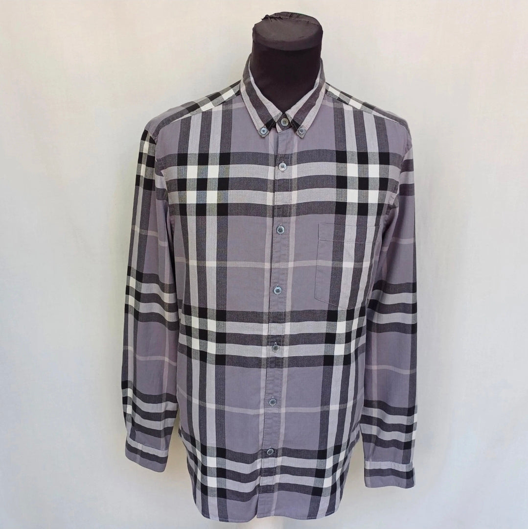 Burberry Brit 100% Cotton Button Down Shirt Size Mens M