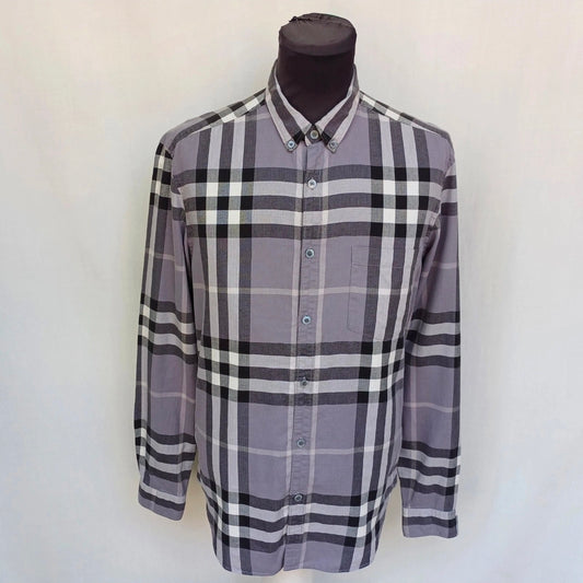 Burberry Brit 100% Cotton Button Down Shirt Size Mens M