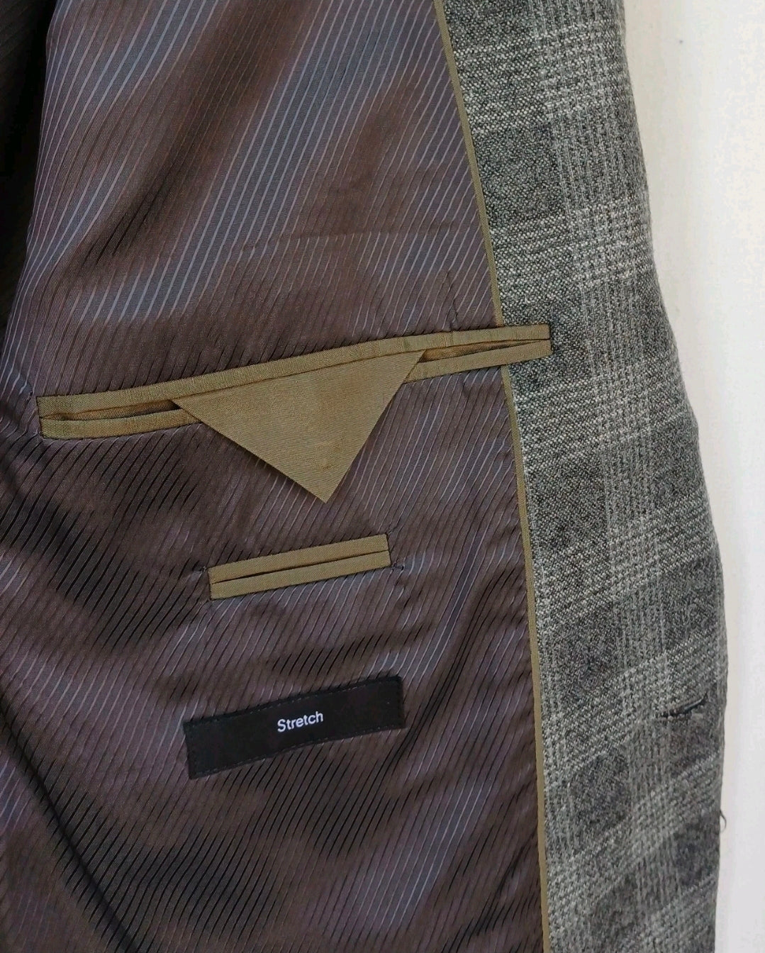 New Without Tags Hugo Boss "The Smith5" Wool Check Mens Button Blazer Jacket US 42 Long