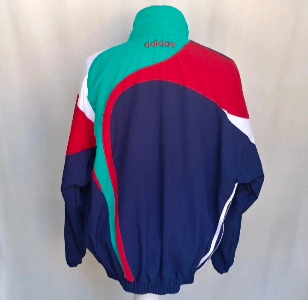 Vintage 90s Adidas Zip Track Top Jacket Mens L Fits XL