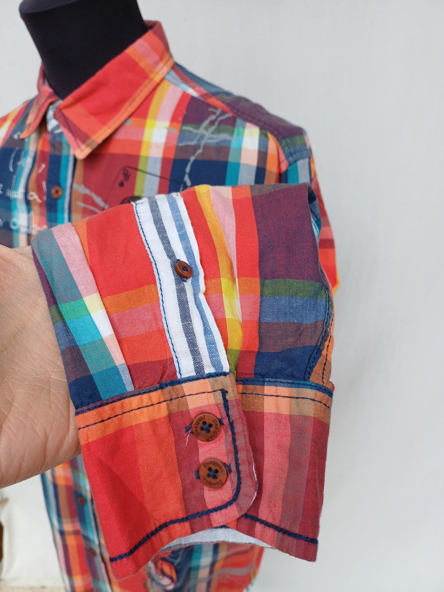 Desigual "Ready To Go" Regular Fit Cotton Button-Up Shirt Mens L