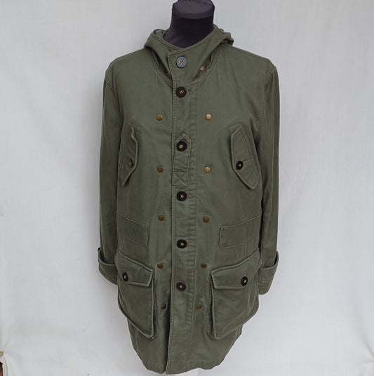 Lacoste Zip/Button Multi-Pockets Field Mens Hooded Jacket EU 50/Mens M/L