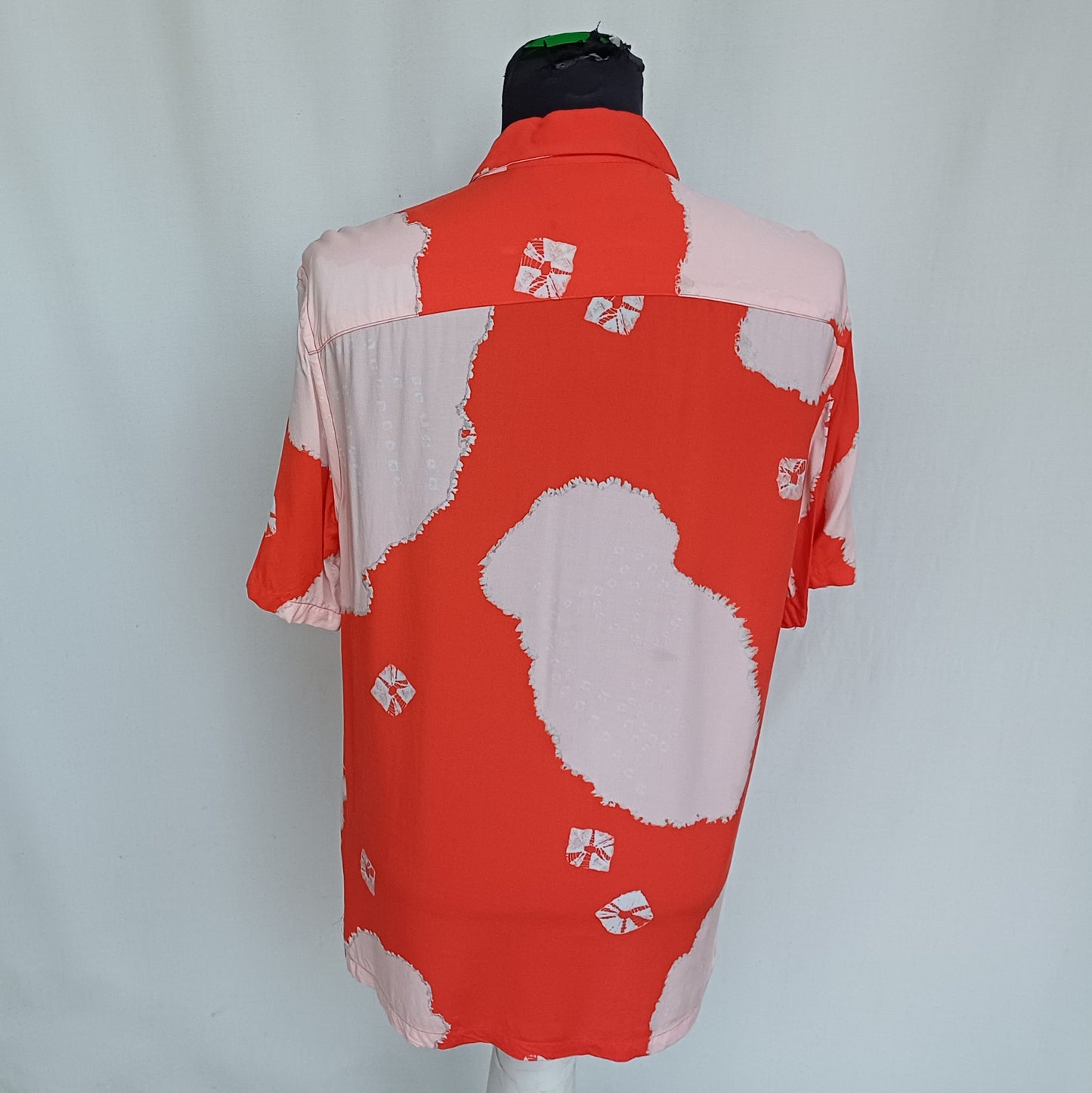 Allsaints Nimbus Relaxed Fit 100% Viscose Button-Up Shirt Mens XS Fits S