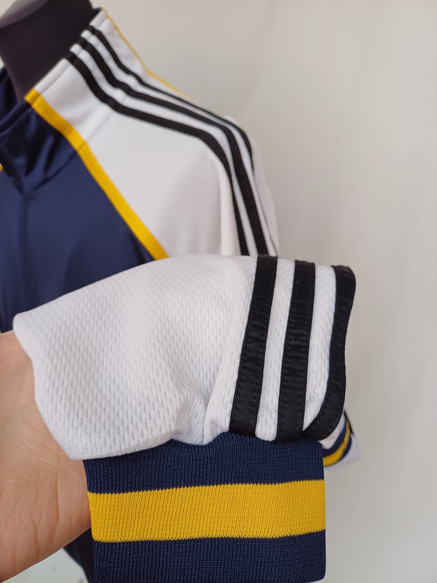 Vintage 90s Adidas Removable Sleeve Track Top Jacket Striped Mens L/XL