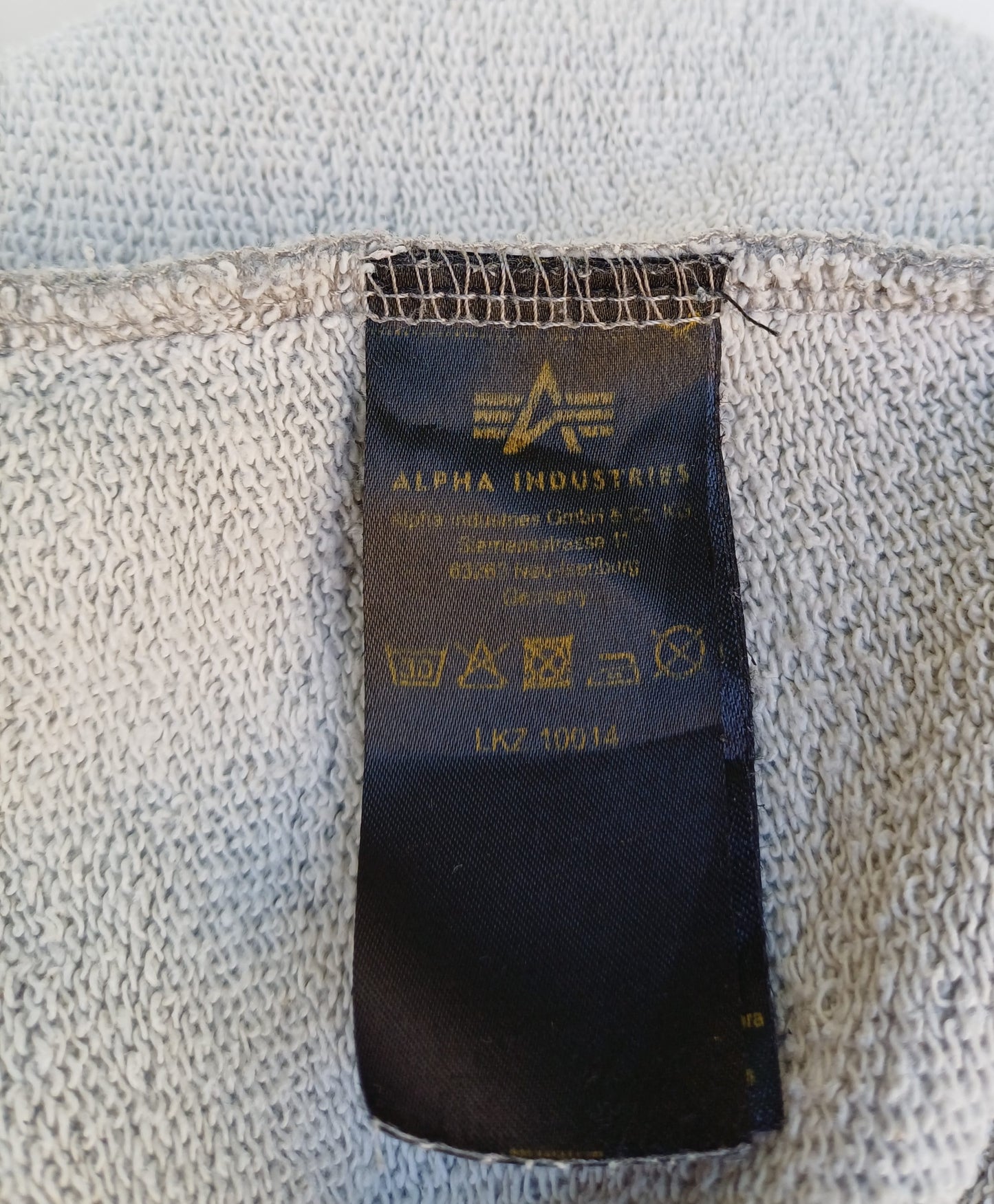 Alpha Industries Camo Print Crew Neck Cotton Pullover Sweatshirt Gray Mens S