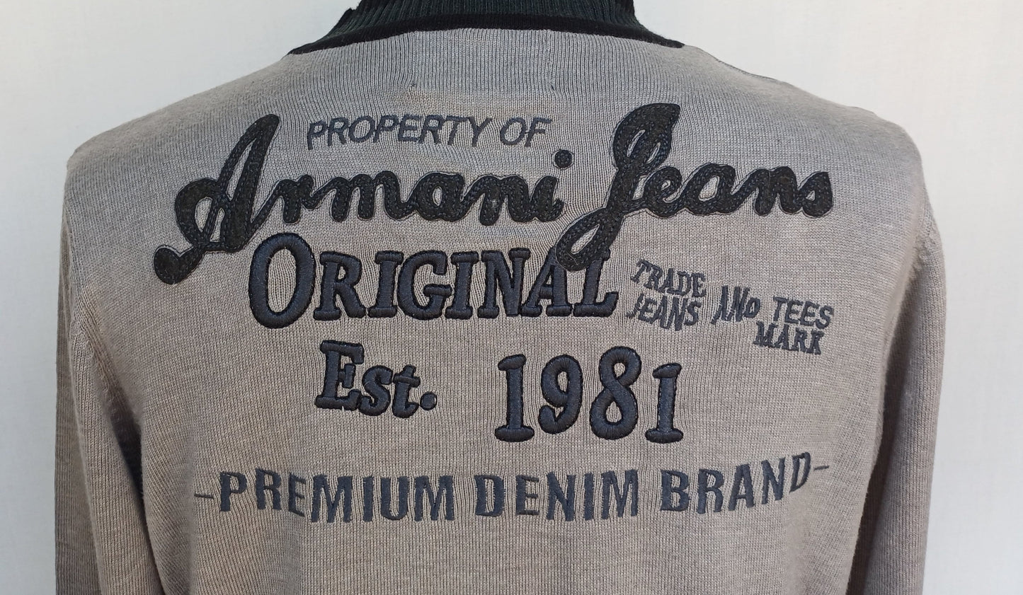 Armani Jeans 100% Cotton Button Cardigan Mens S