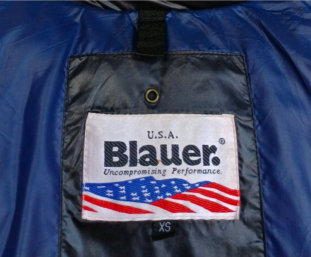 Blauer USA Womens Zip/Button Raccoon Fur Quilted Down Puffer Jacket Size XS