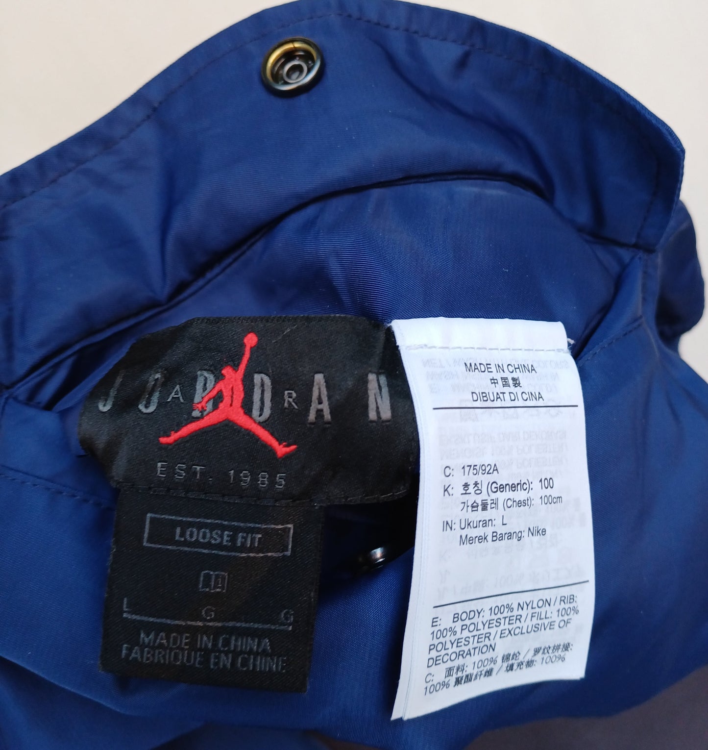 Nike Air Jordan 2021 Reversible Bomber Jacket Mens L