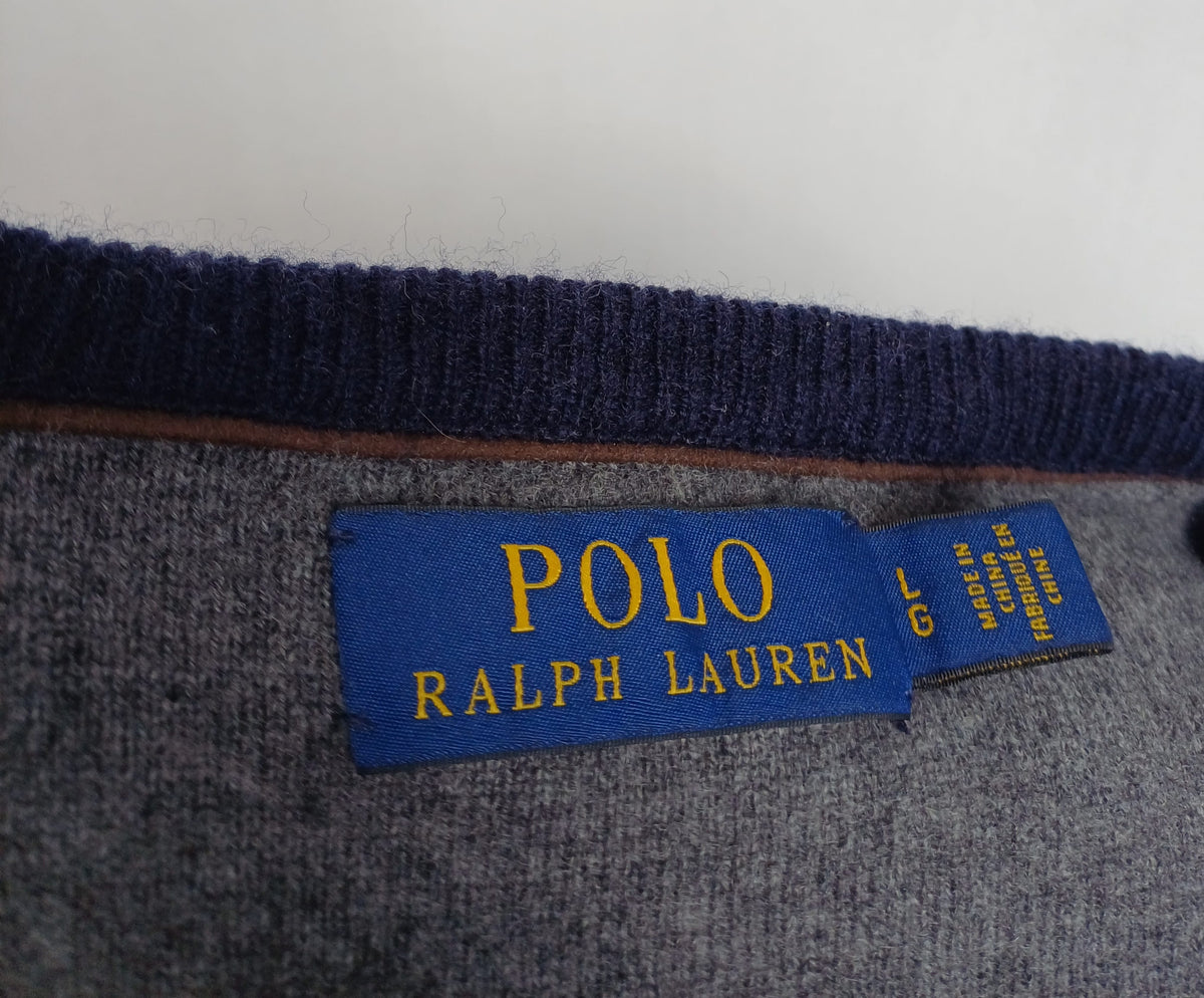 Polo Ralph Lauren Merino Wool Pullover Sweater Mens L Fits M/L