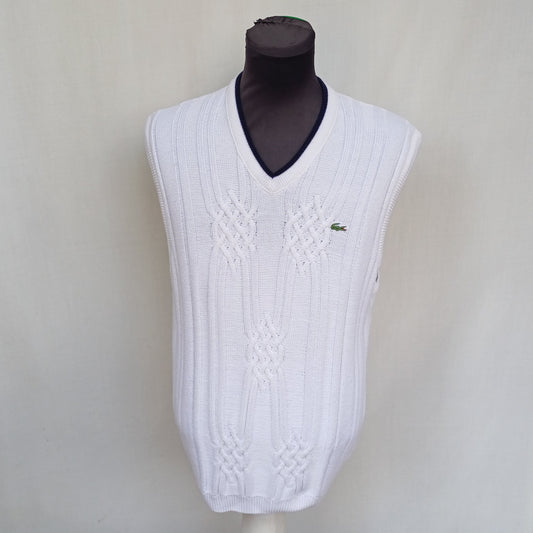 Lacoste Cotton/Acrylic Knit Vest/Sleeveless Sweater Size 6/Mens L