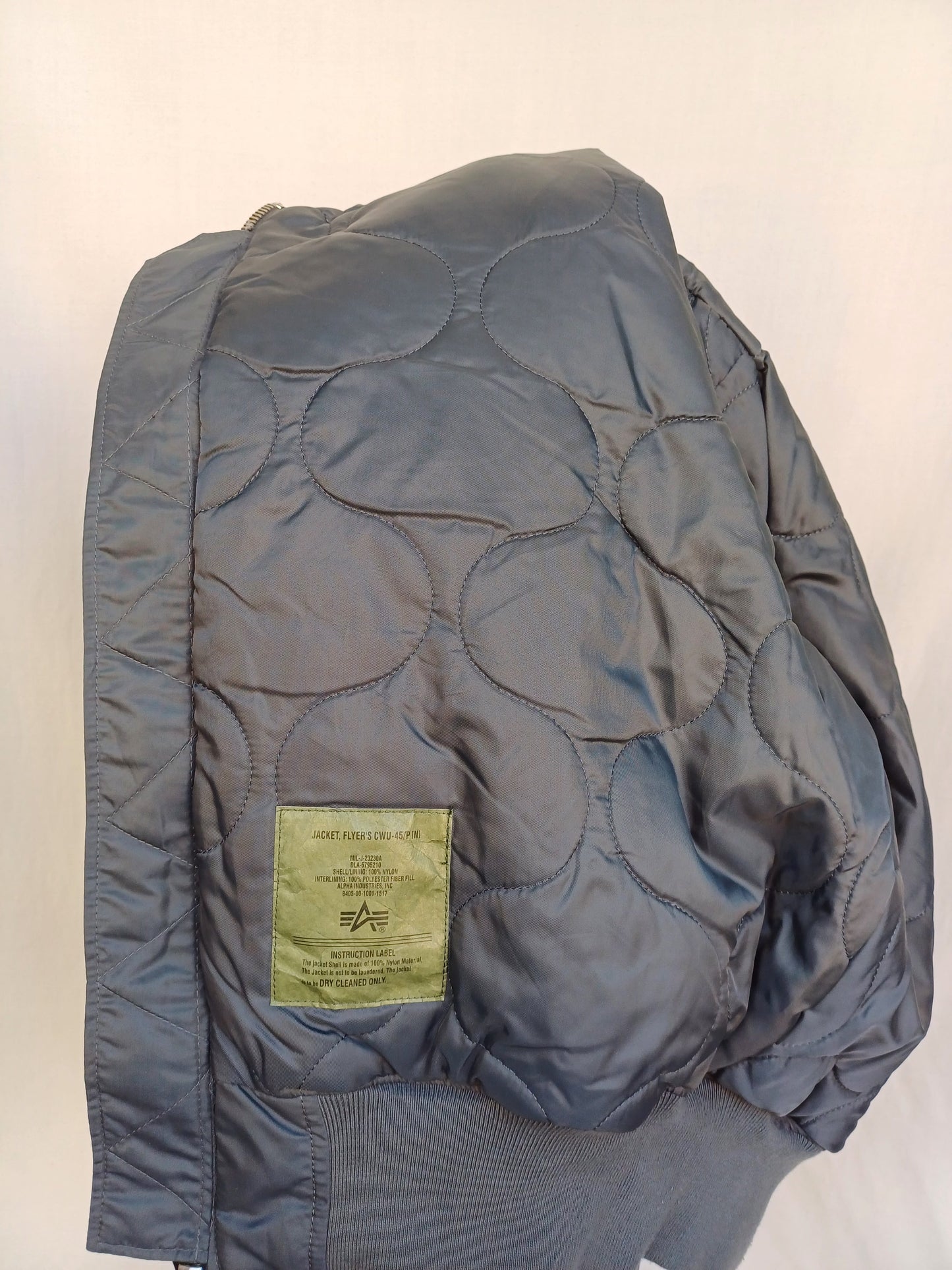 Alpha Industries CWU-45/P Full Zip Flight Bomber Jacket Size Mens 2XL