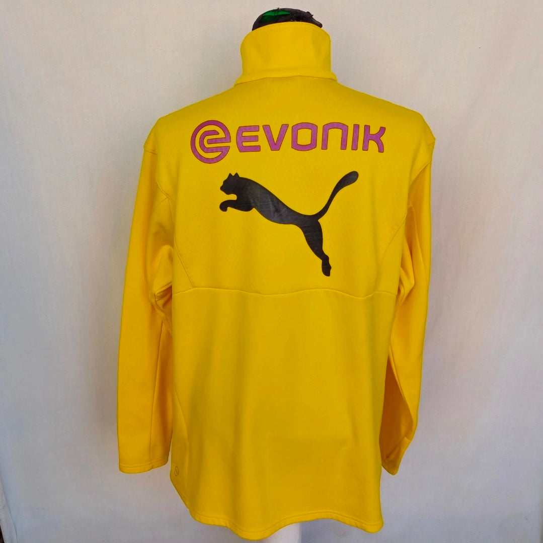 Borussia Dortmund 2018/19 Puma Drill Training Top Zip Long Sleeve Mens L