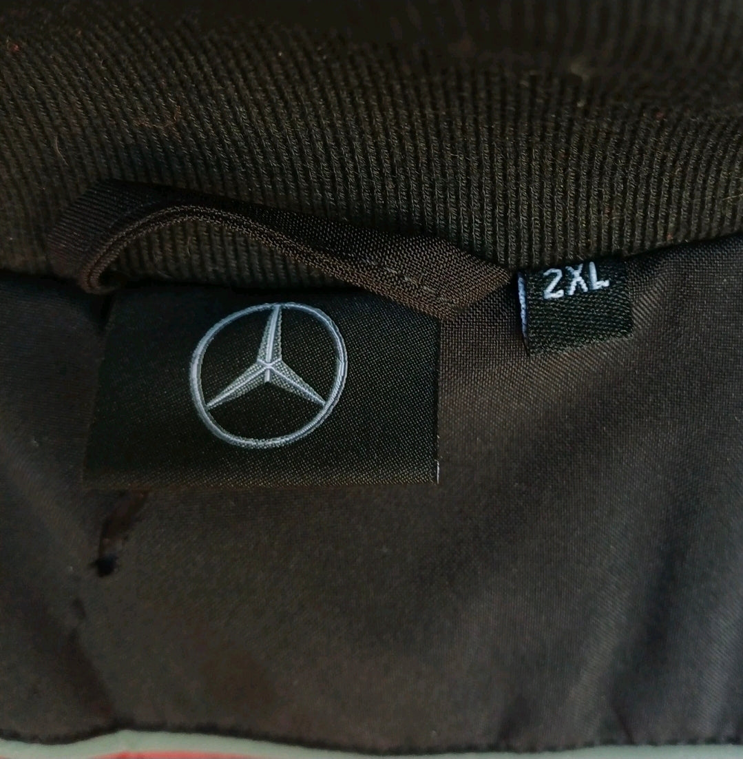 New With Defect Mercedes Benz Zip Padded Truck Jacket Coat Mens 2XL