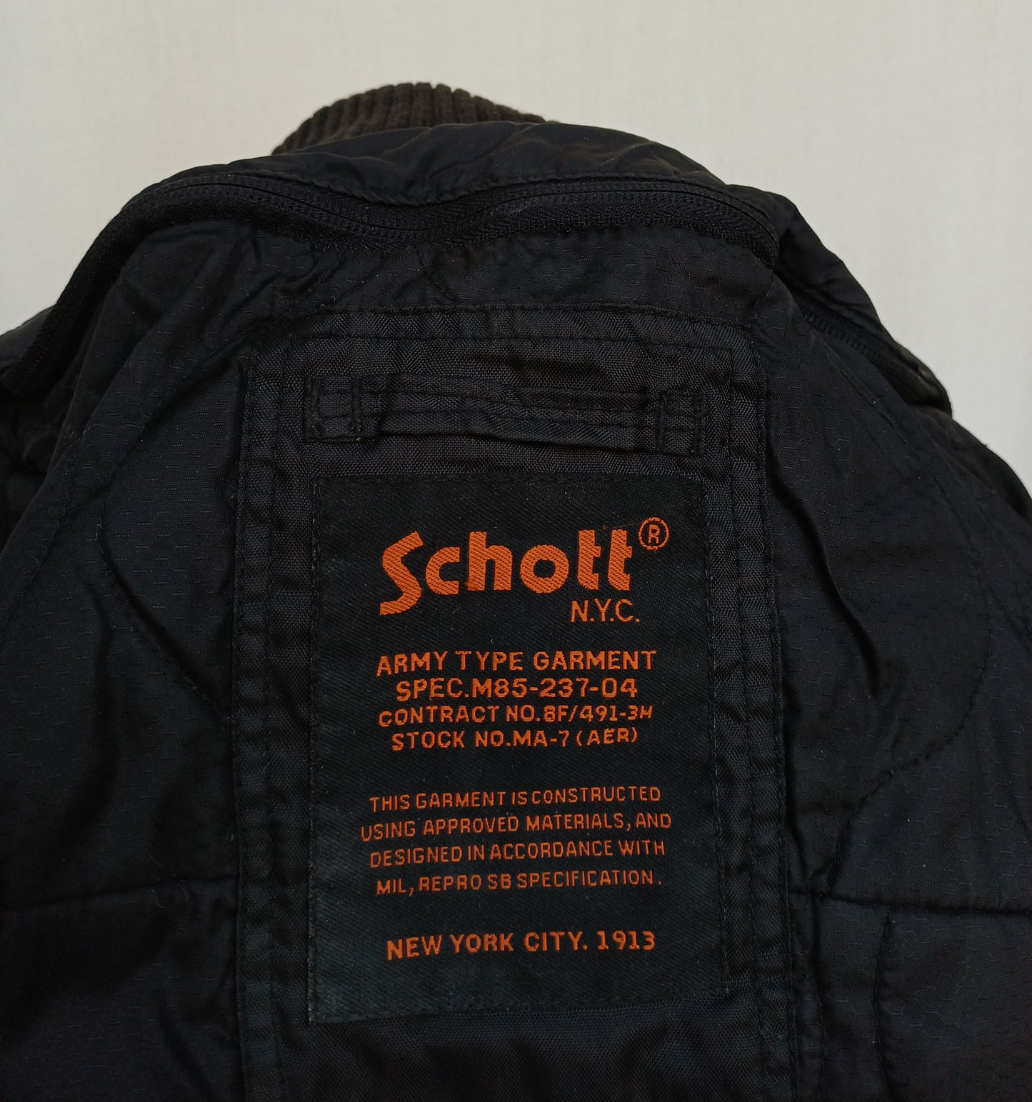 Schott Cyclone 2 Double Zipper Quilted Lining Wool Button Peacoat Mens L