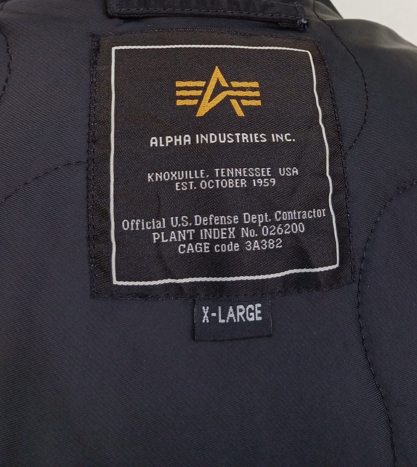 Alpha Industries CWU-45/P Full Zip Flight Bomber Jacket Size Mens XL