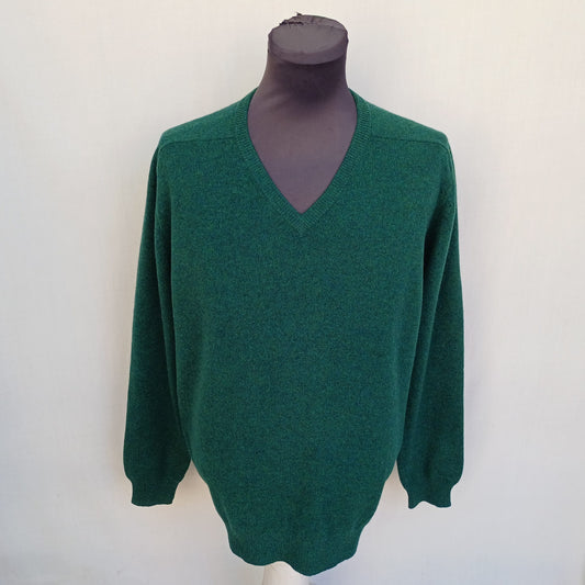 Alan Paine Lambswool V-Neck Pullover Sweater Mens 2XL
