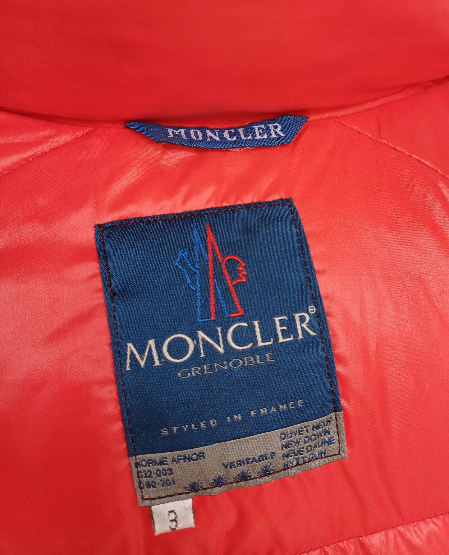 Vintage Moncler Grenoble Down Puffer Jacket W/Removable Sleeves Size 3