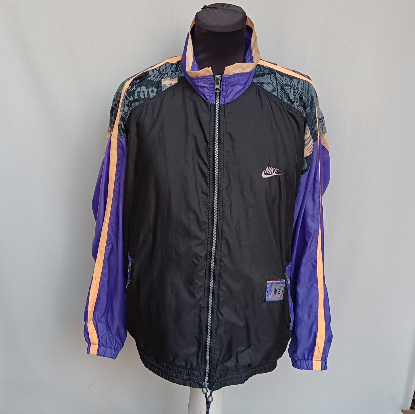 Vintage 90s Nike Maximal Power Windbreaker Track Top Jacket Mens L
