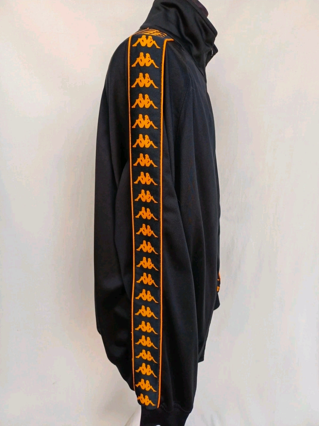 Vintage 90s Kappa Taped Logo Zip Track Top Jacket Mens XL