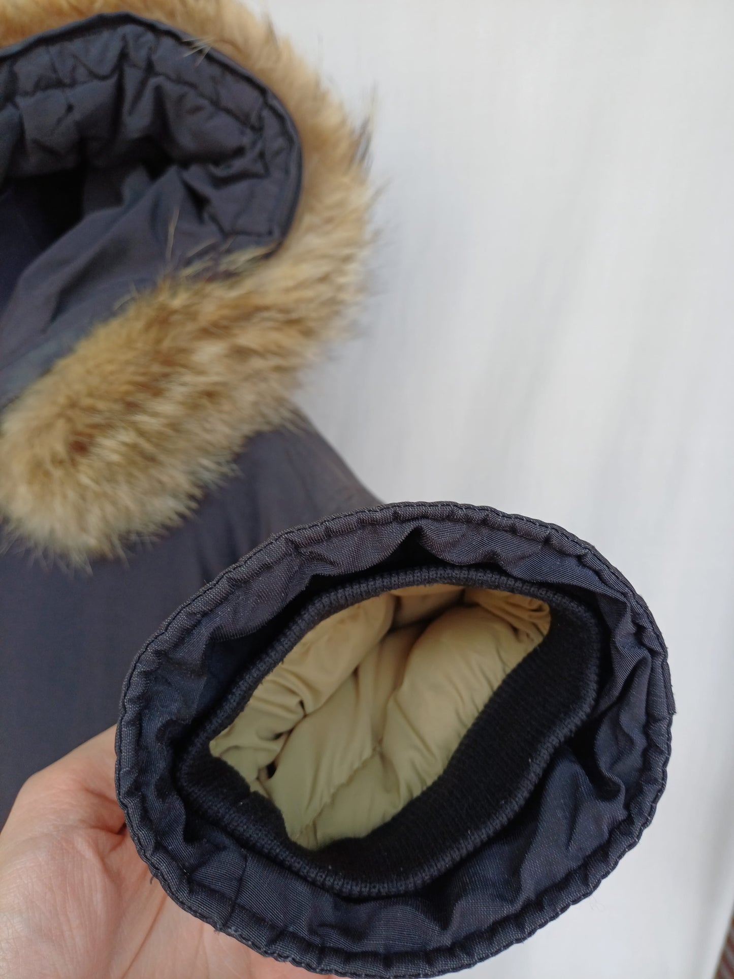 Woolrich Mens Arctic Real Coyote Fur Down Parka Coat XL/XXL