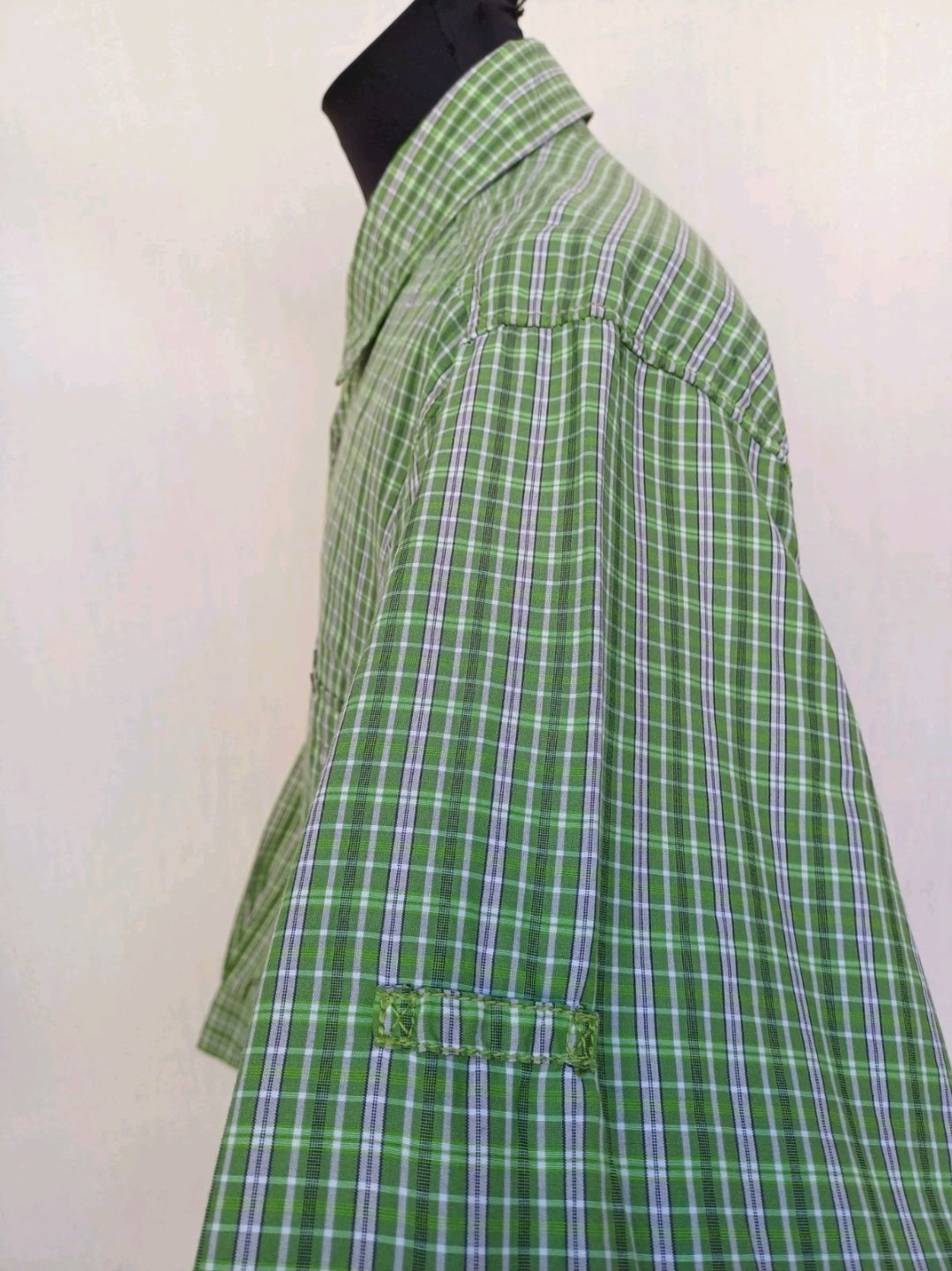 Jack Wolfskin QMC Plaid Outdoor button-UP Long Sleeve shirt Mens S