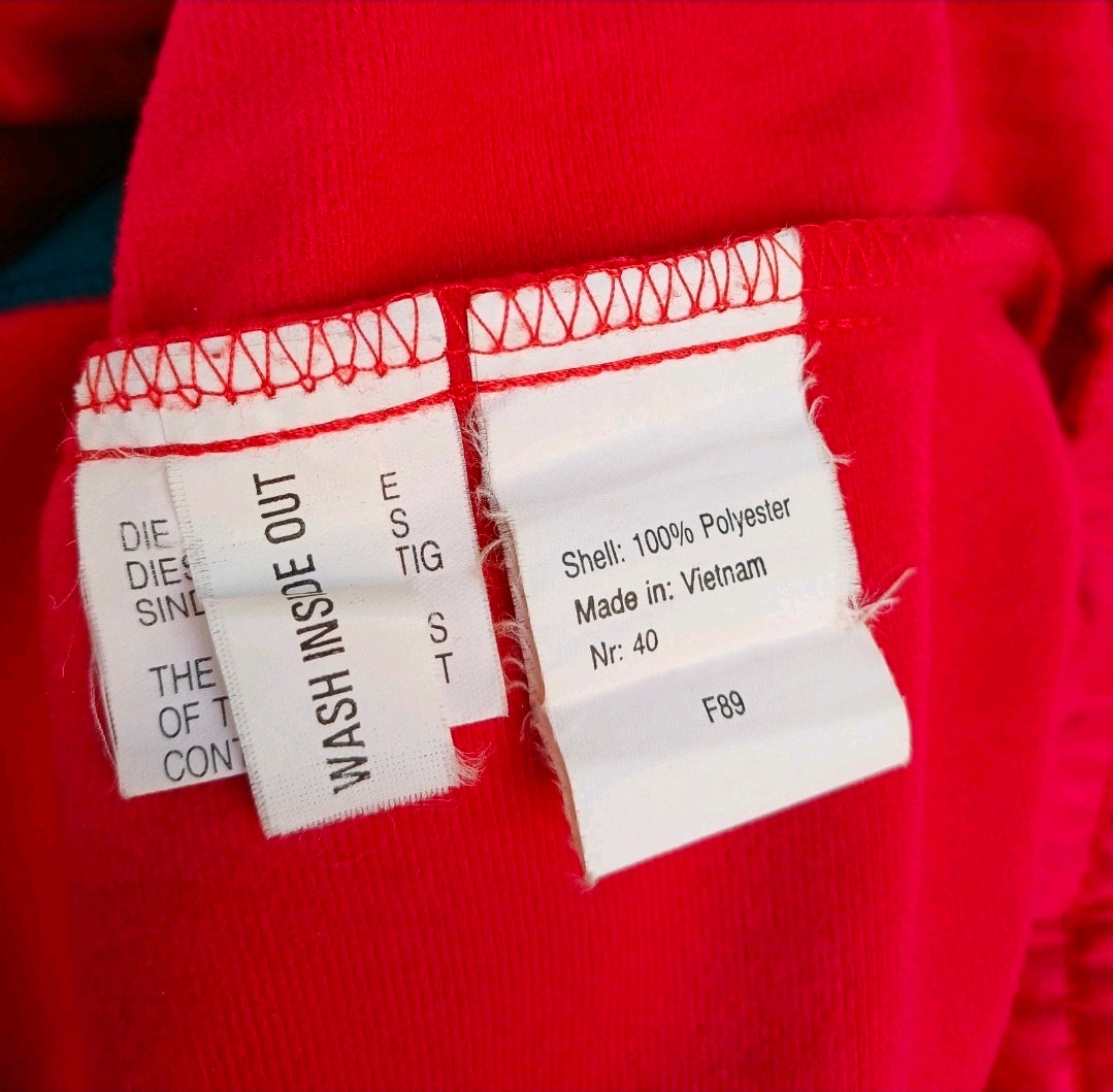 Vintage 90s Reebok Big Logo Full Zip Track Top Jacket Mens L