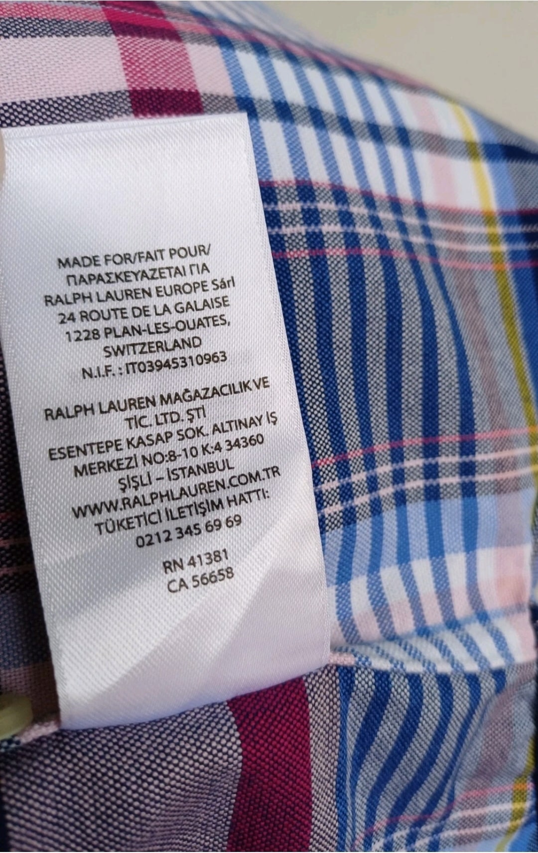 Ralph Lauren Custom Fit button-Up Check Long Sleeve shirt Mens S