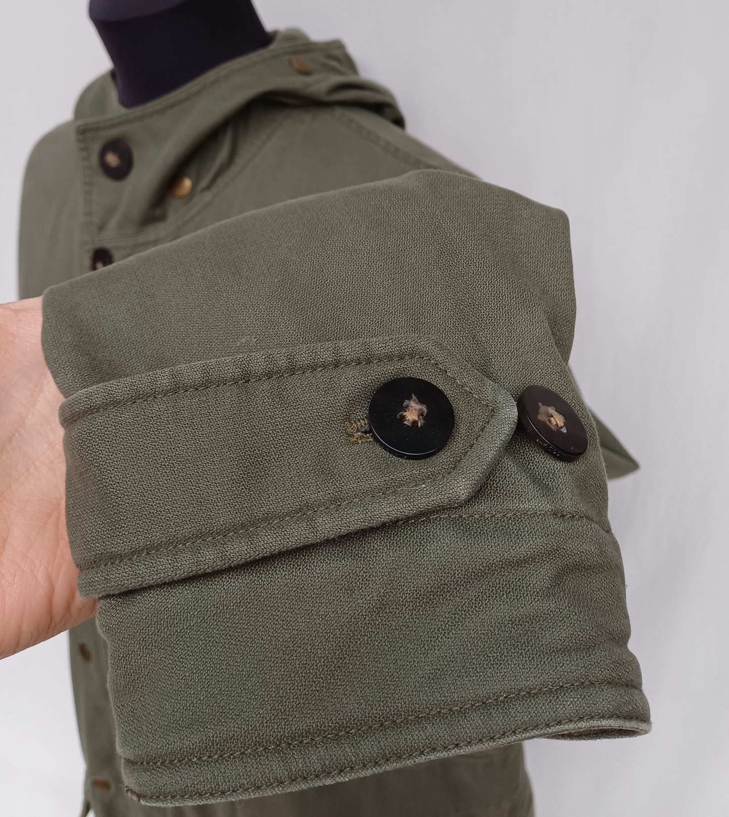 Lacoste Zip/Button Multi-Pockets Field Mens Hooded Jacket EU 50/Mens M/L