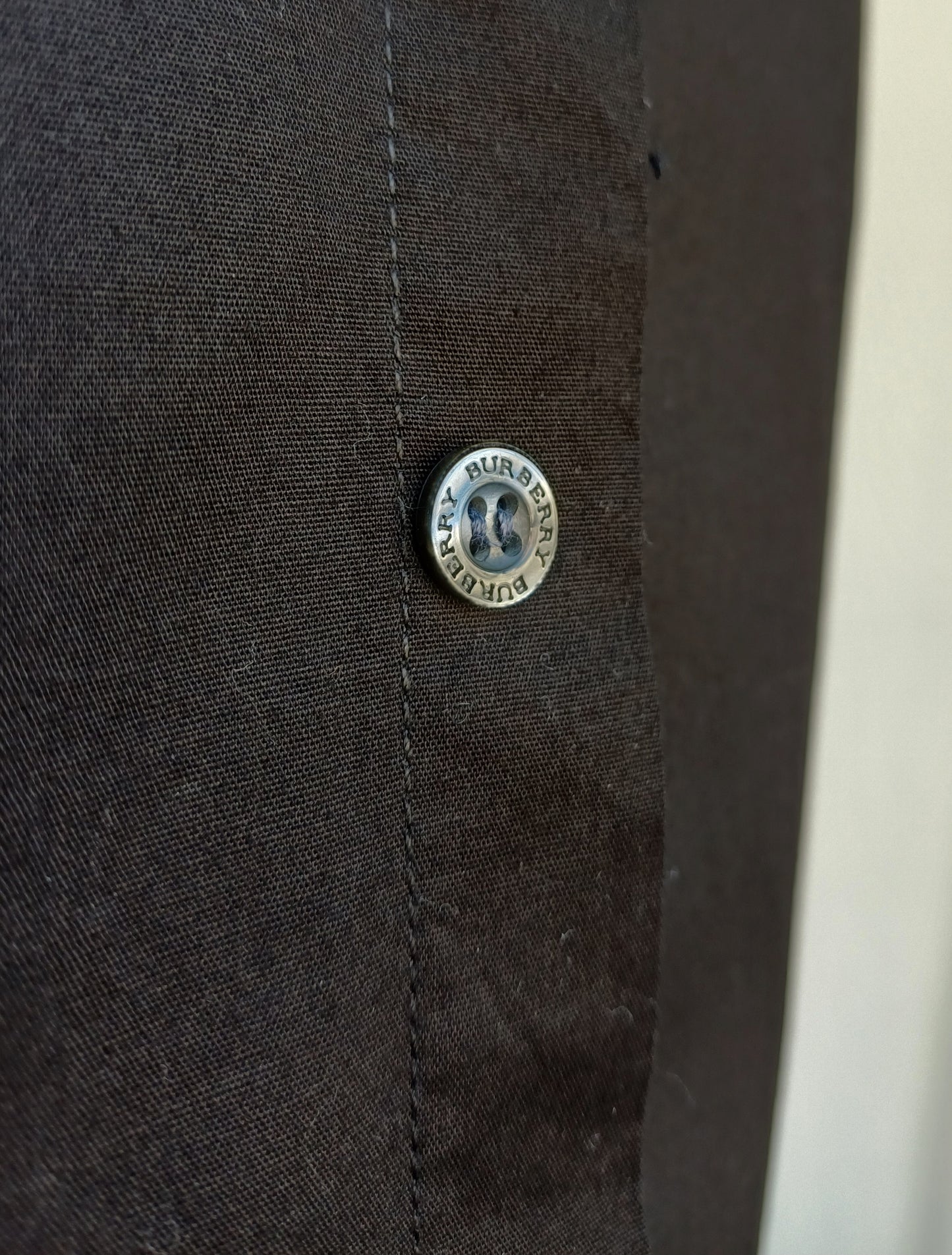 Burberry Brit Nova Check Cotton Button-Up Shirt Size Mens L