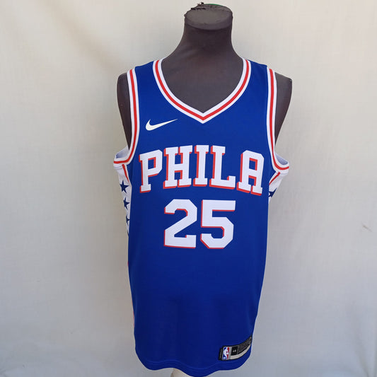 New Without Tags Philadelphia 76ers #25 Simmons Nike Basketball Jersey Mens L