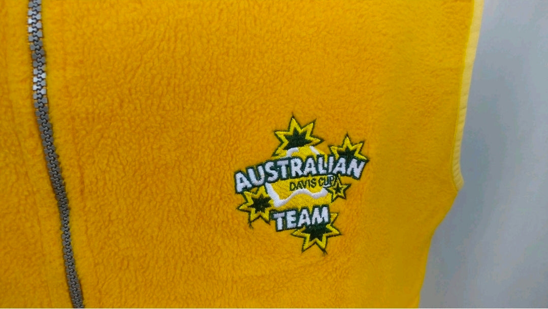 Australia Davis Cup Team Concept Sports Fleece Vest Zip Gilet Mens M