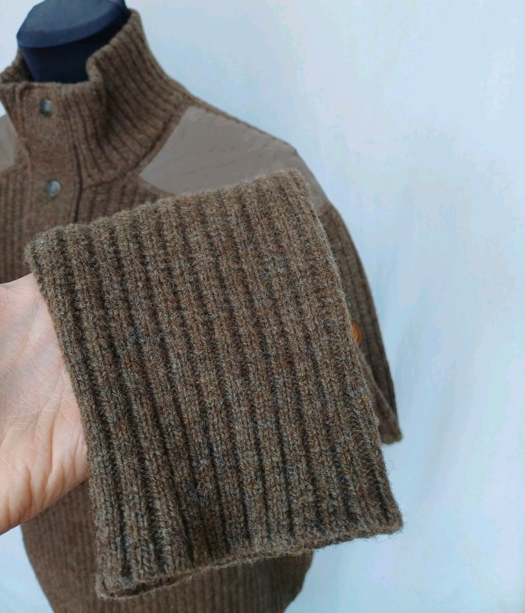 Fjallraven Varmland T-Neck Zip/Snap Wool Knit Sweater Jumper Pullover Mens 2XL