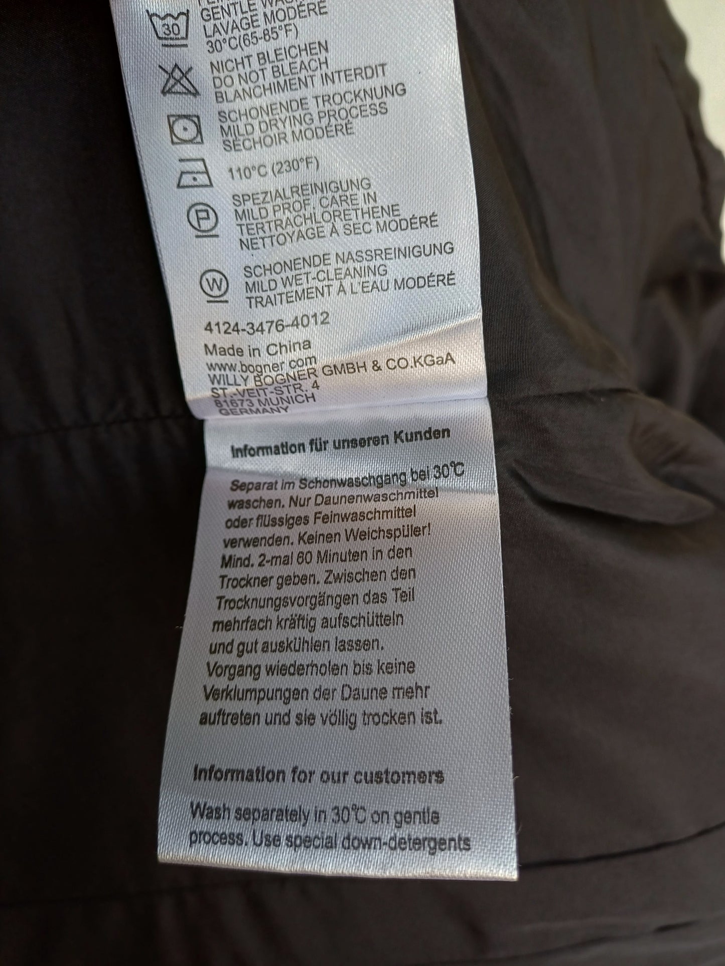 Bogner Fire+Ice Womens Zip/Snap Quilted Puffer Down Long Jacket Size M