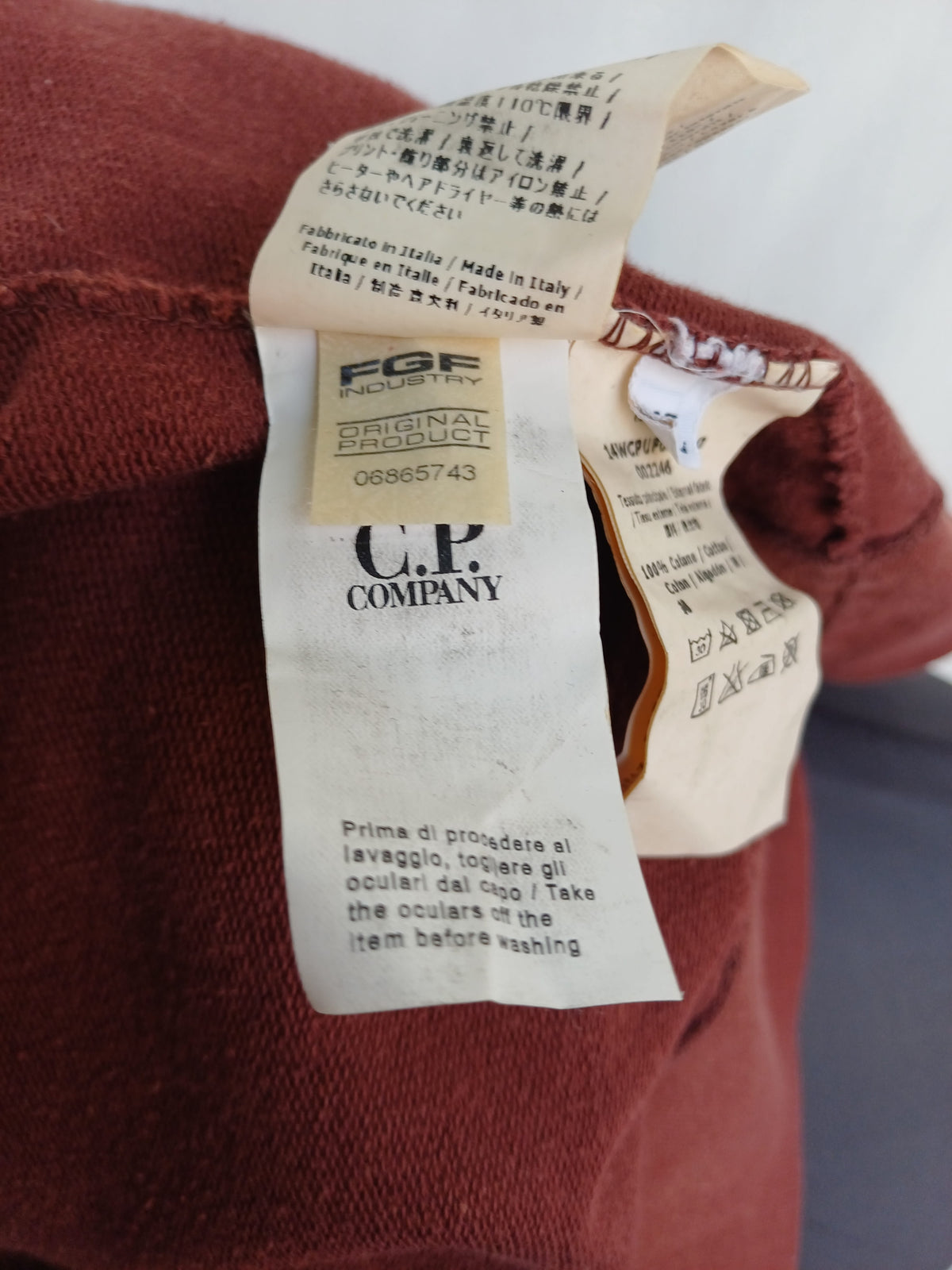 CP Company Quarter Zip/Button Pullover Sweatshirt Mens XL