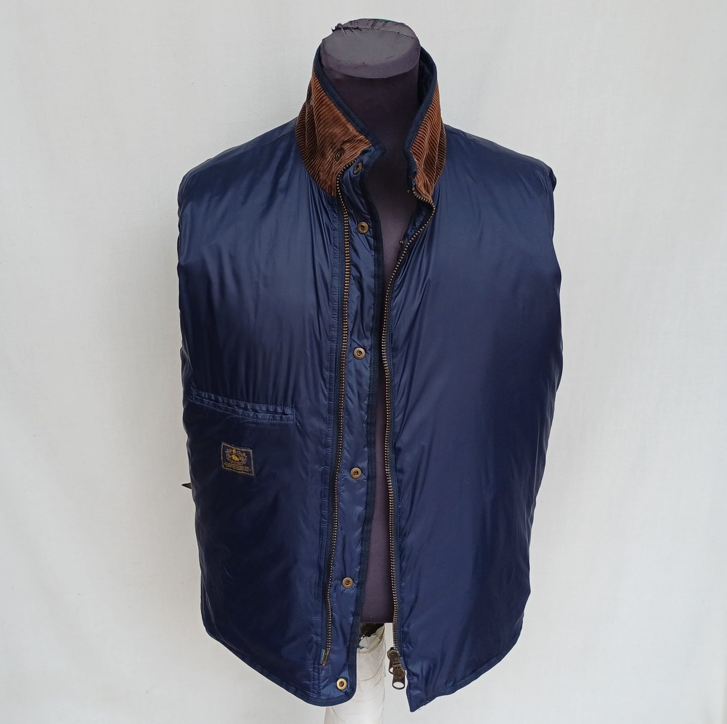 Polo Ralph Lauren Corduroy Collar Quilted Padded Jacket Mens M