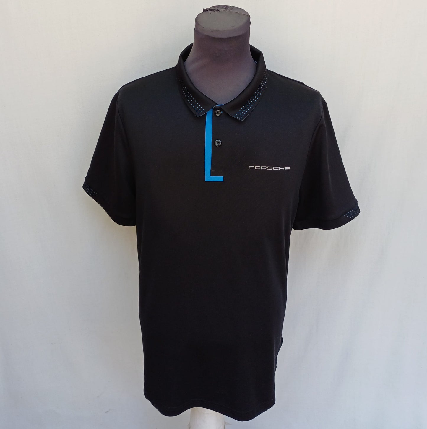 Porsche Taycan Button Polo Shirt Mens L