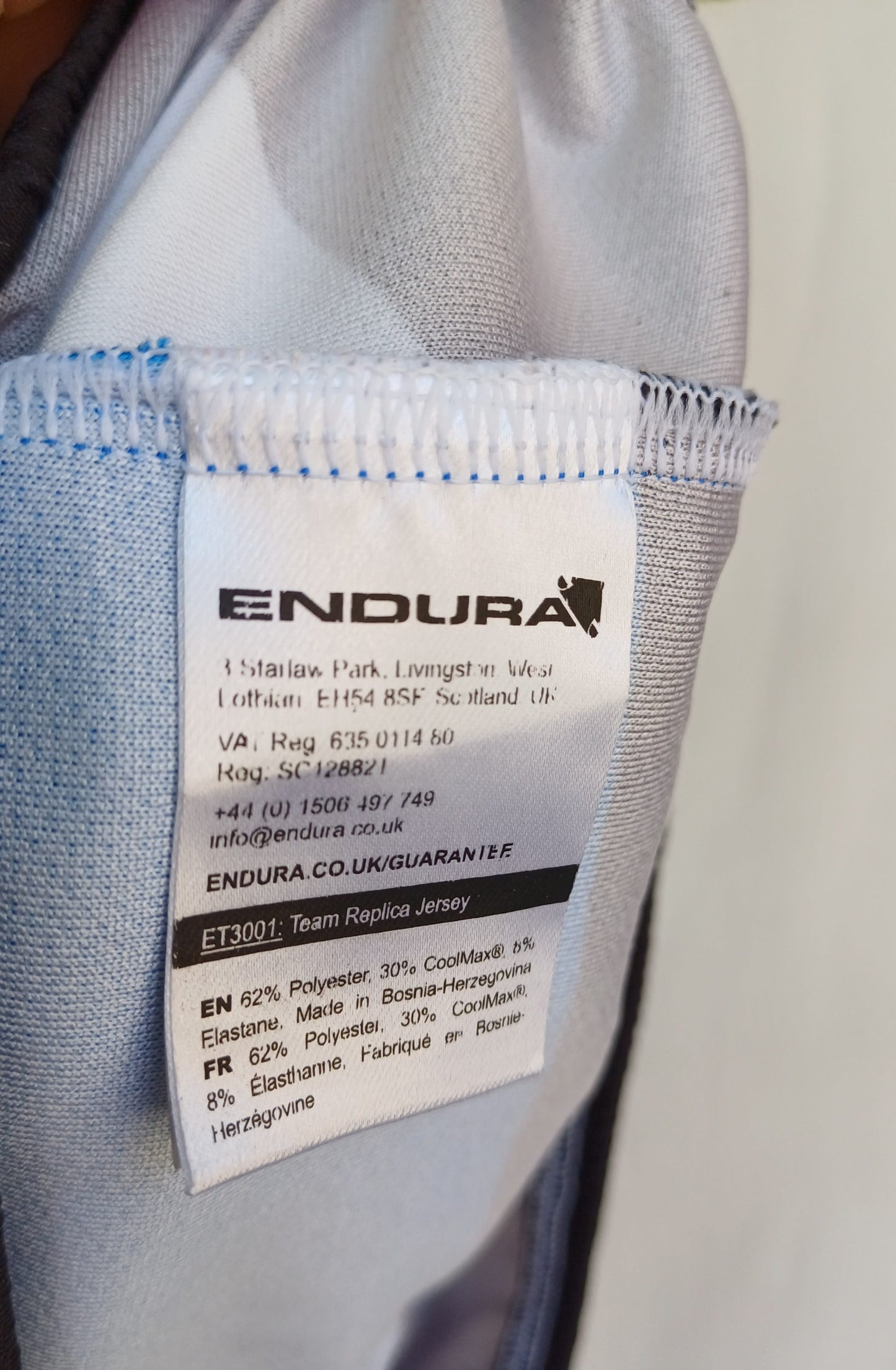 NetApp Team Endura Full Zip Cycling Jersey Mens S
