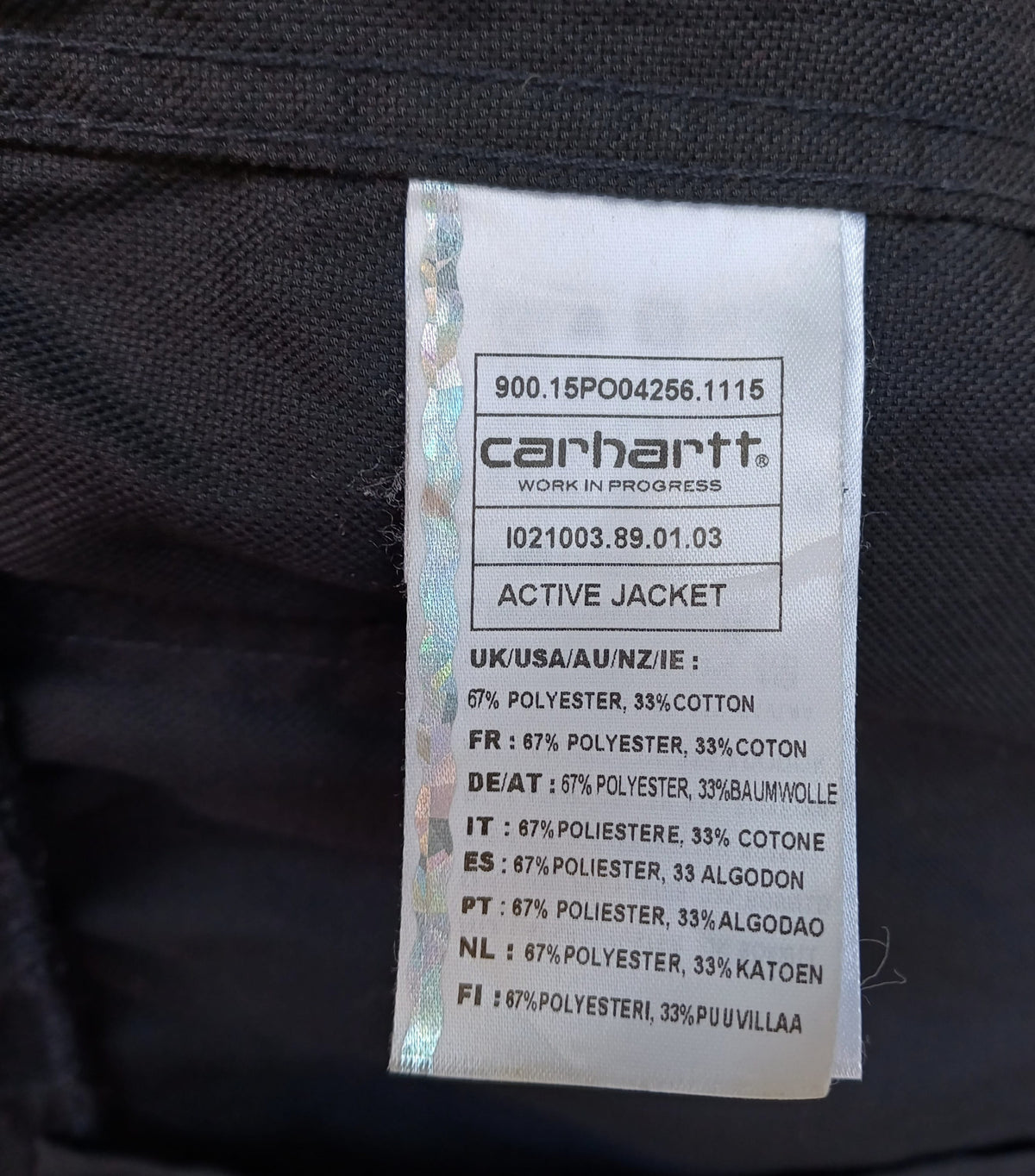 Carhartt WIP Active Hooded Zip Jacket Mens L