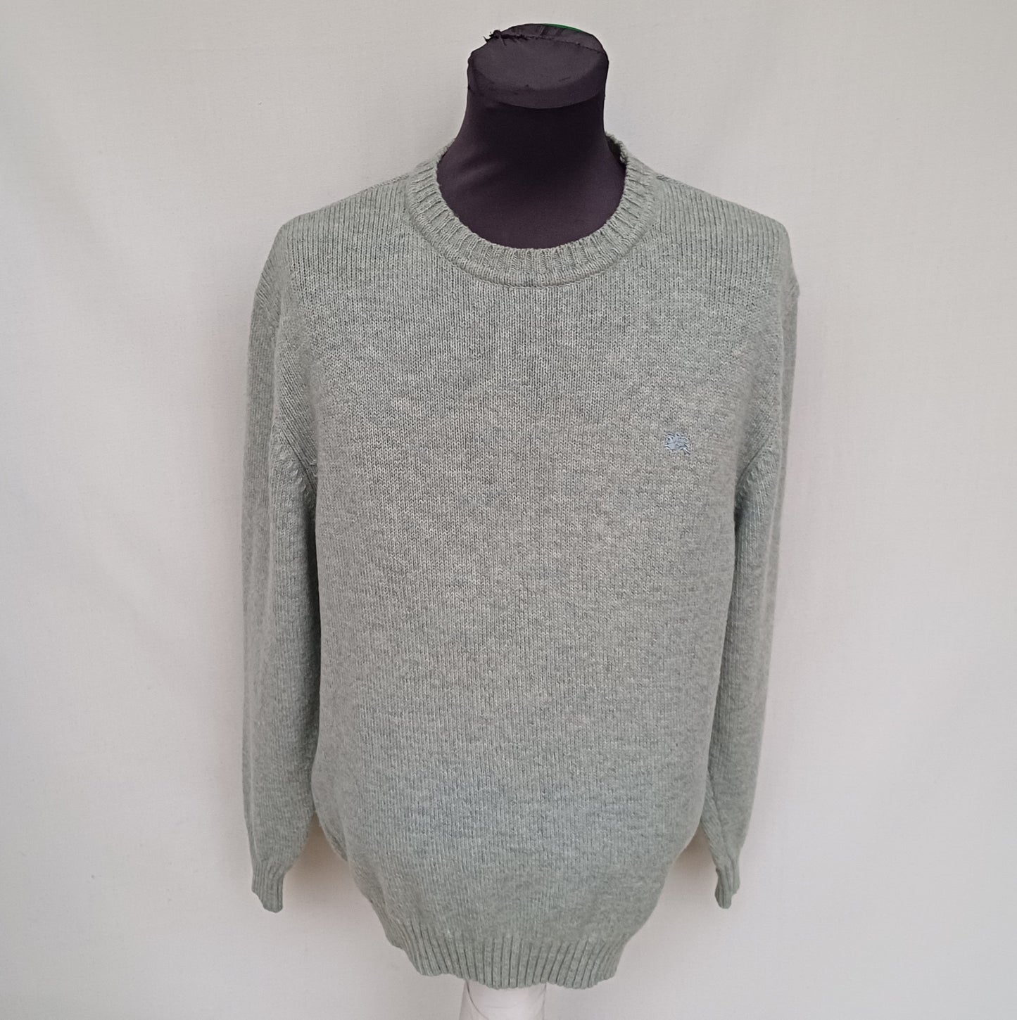 Burberry London Merino Wool/Cashmere Crew Neck Sweater Mens L