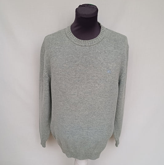 Burberry London Merino Wool/Cashmere Crew Neck Sweater Mens L