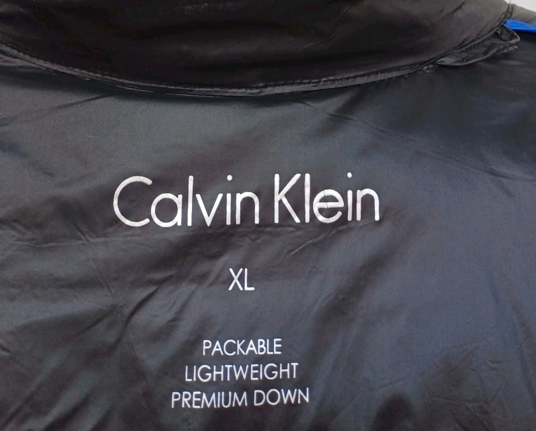 Calvin Klein Premium Duck Down Womens Lightweight Packable Puffer Jacket Size XL