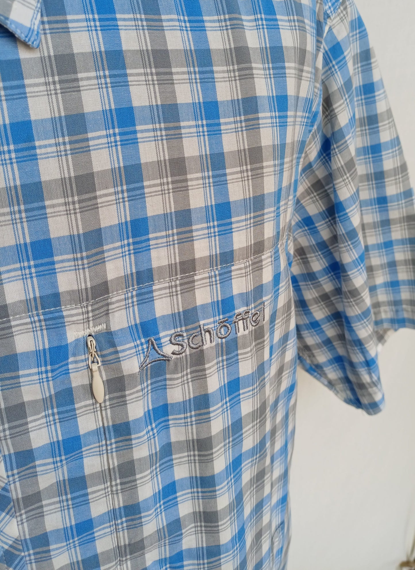 Schoffel Outdoor Check Button-Up Hiking Shirt Mens L